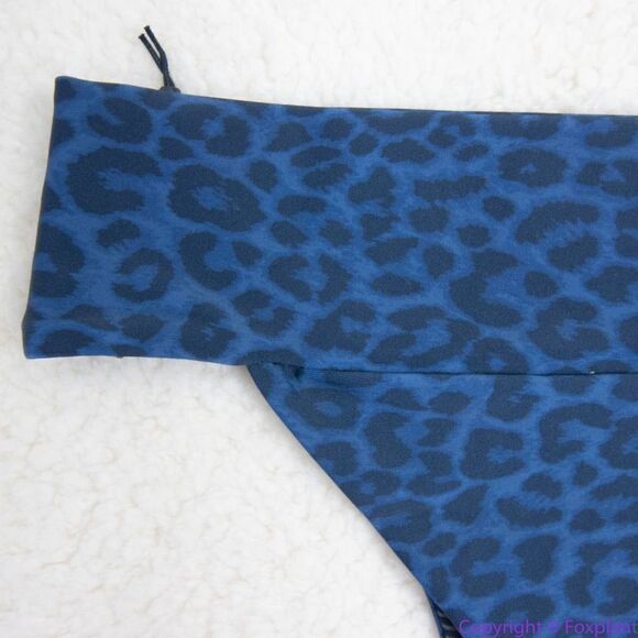 NEW Acacia Mateo bikini bottom leopard animal print blue Amur, M - Picture 11 of 16